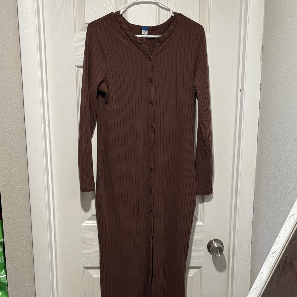 Old Navy Chocolate Ribbed Dress